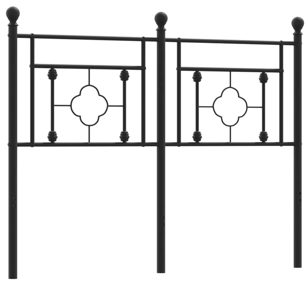 Testiera in metallo nero 120 cm