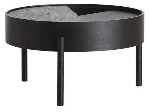 Woud - Arc Coffee Table Ø66 Black Ash Woud