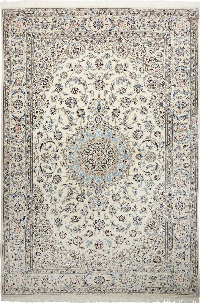 Nain Tappeto 200x300 Beige (Iran) Annodato A Mano