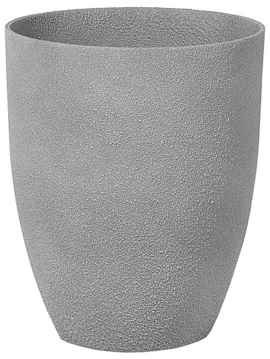 Vaso tondo per interno ed esterno grigio 35x35x42cm CROTON Beliani