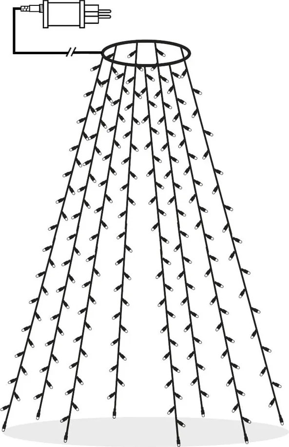 Catena luminosa con motivo natalizio numero di lampadine 160 pezzi lunghezza 200 cm Serie LED - Star Trading