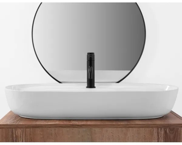 REA-U2541 - Lavabo da appoggio AURA 41x81 cm ceramica/bianco lucido