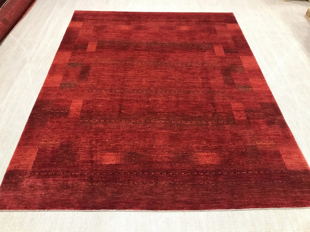 Loribaft Tappeto 370x290 Rosso (Iran) Annodato A Mano