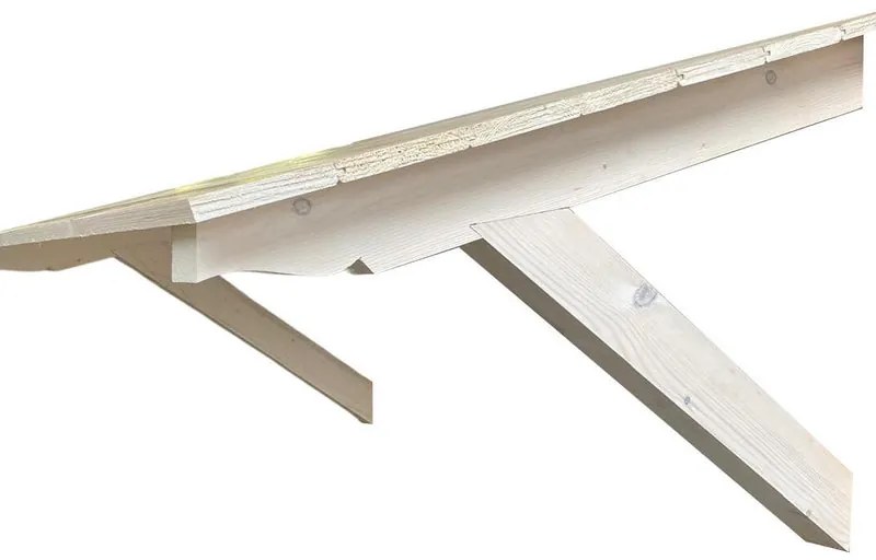 Pensilina Onda in legno bianco L 155 x P 95 cm