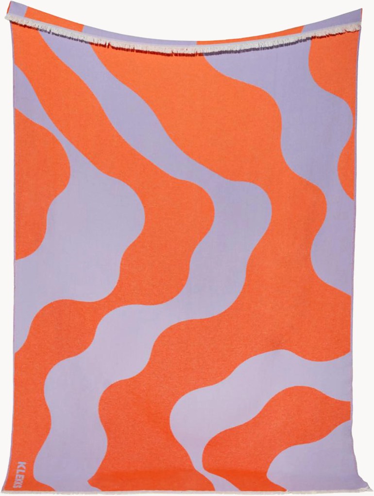 Plaid in cotone con frange Klekks No. 15