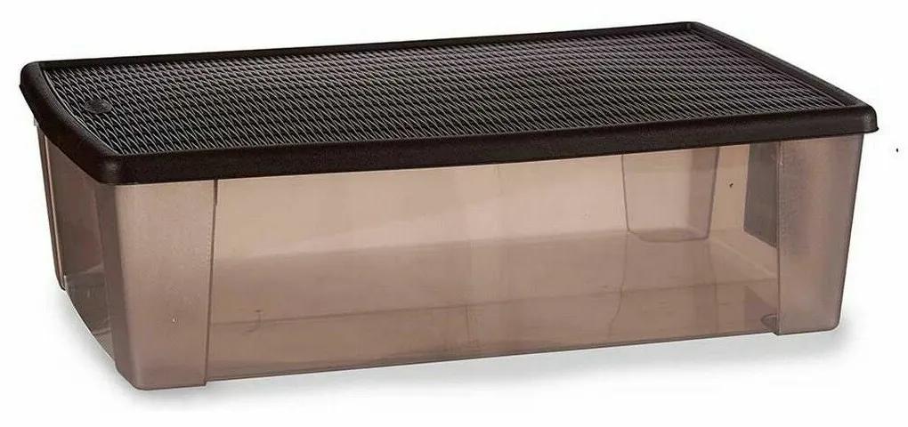 Scatola portaoggetti con coperchio Stefanplast Elegance Marrone Plastica 30 L 38,5 x 17 x 59,5 cm (6 Unità)