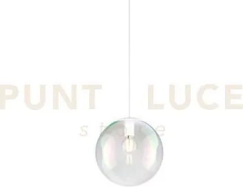 Sospensione 1 luce attacco e27 con cavo cm 250 in vetro 1234 d.25cm...
