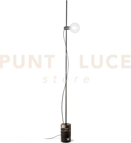 Eva lampoada da terra con base in marmo 1 luce attacco