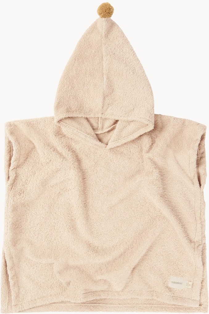 Poncho per bambini con cappuccio Latte