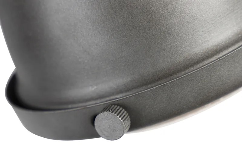 Faretto industriale in acciaio con legno orientabile 3 luci - Emado