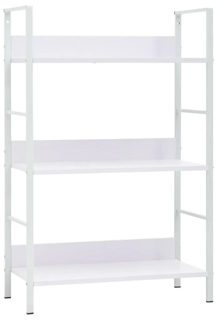 Scaffale Libri 3 Ripiani Bianco 60x27,6x90,5 Legno Multistrato /