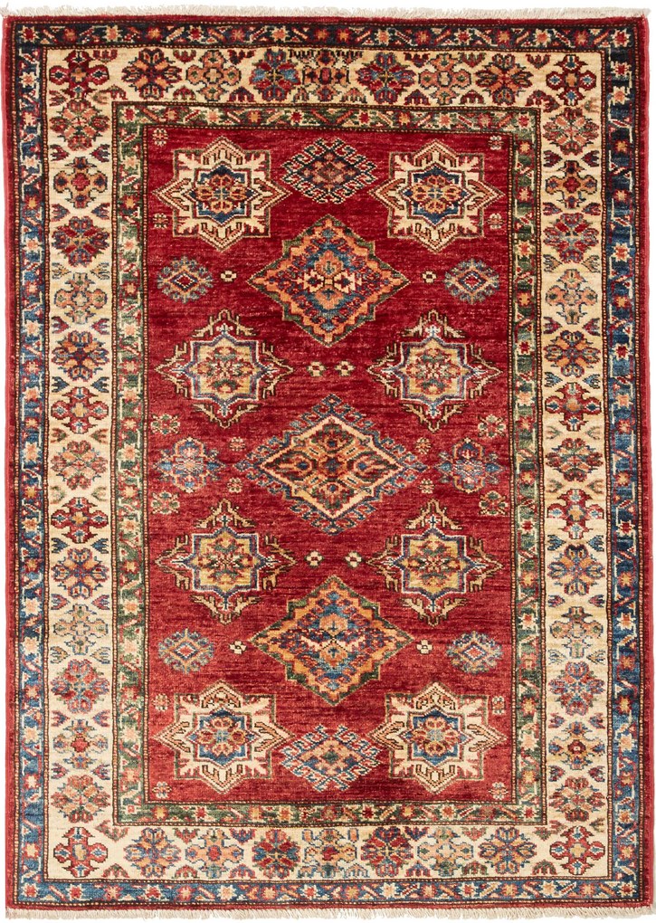 Kazak Tappeto orientale 140x100 Rosa (Pakistan) Annodato A Mano