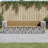 Panca da Giardino Design Gabbione 244x71x65,5cm Pino Impregnato 3196241