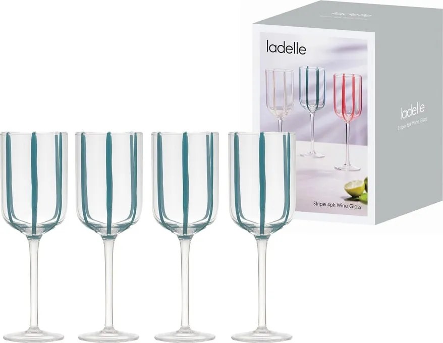 Set di bicchieri da vino 4 pz 350 ml Stripe – Ladelle