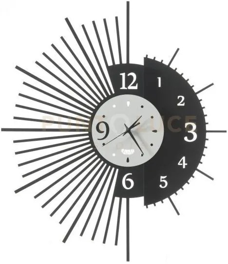 Orologio da parete di design miro nero e bianco marmo