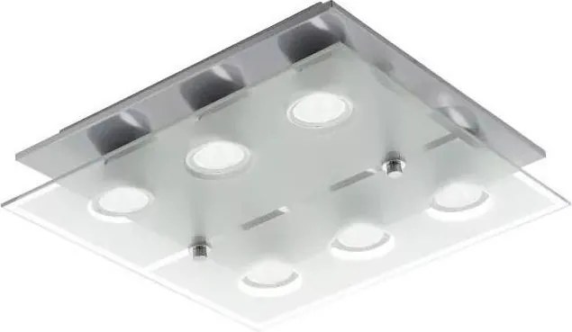 Eglo 75342 - Plafoniera LED dimmerabile CABO-SD 6xGU10/5W/230V 34x34 cm cromo opaco