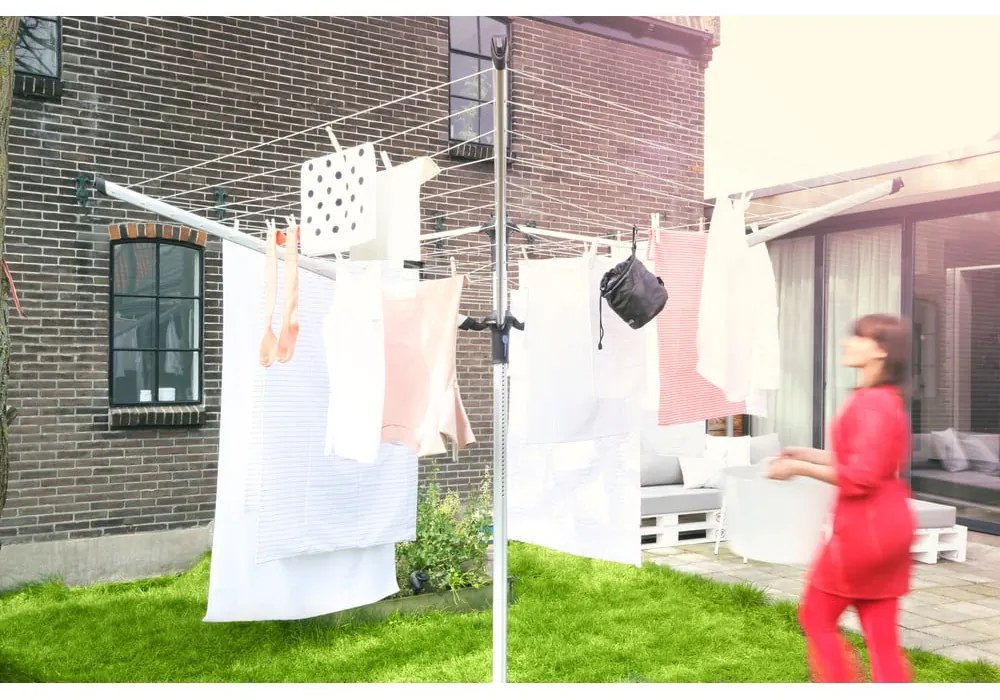 Stendino da giardino argentato 60 m Lift-o-Matic Advance – Brabantia