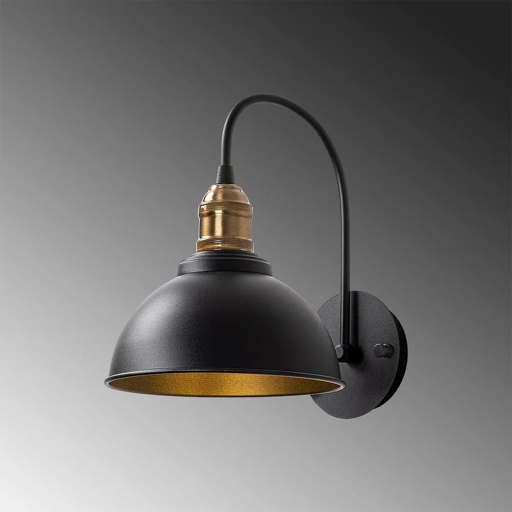 Lampada da parete nera ø 21 cm Varzan - Opviq lights