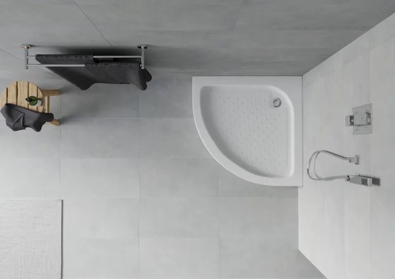 Mexen Rio piatto doccia semicircolare 70 x 70 cm, bianco - 47107070