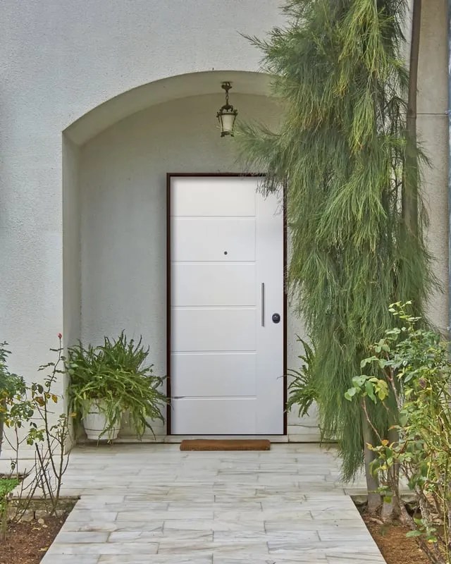 Porta blindata MASTER Sweet L 80 x H 210 cm in PVC bianco, apertura spingere a sinistra, falso telaio incluso