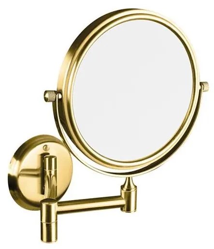 Specchio cosmetico 18x25 cm in acciaio inox/finitura oro