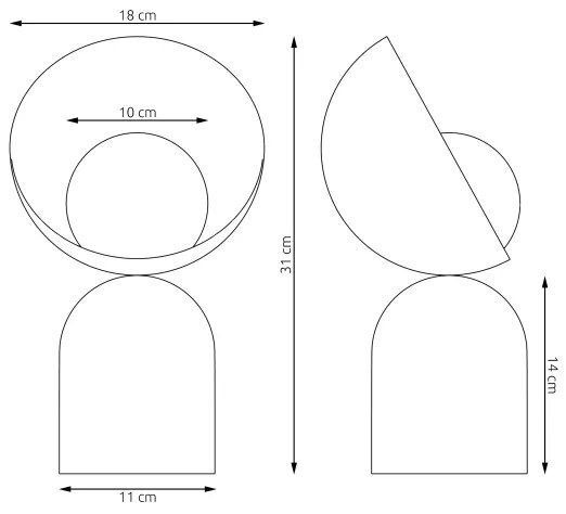 Lampada da tavolo BOTO 1xG9/8W/230V beige