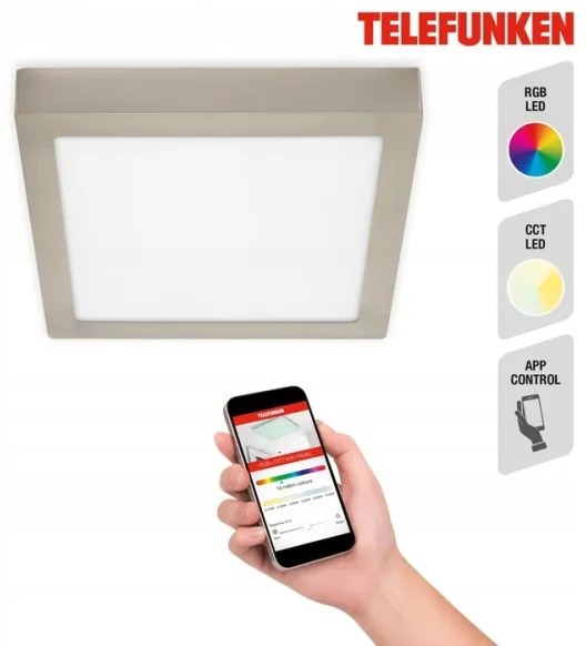 Telefunken 309602TF - LED RGBW Plafoniera LED/18W/230V 2700-6500K WiFi