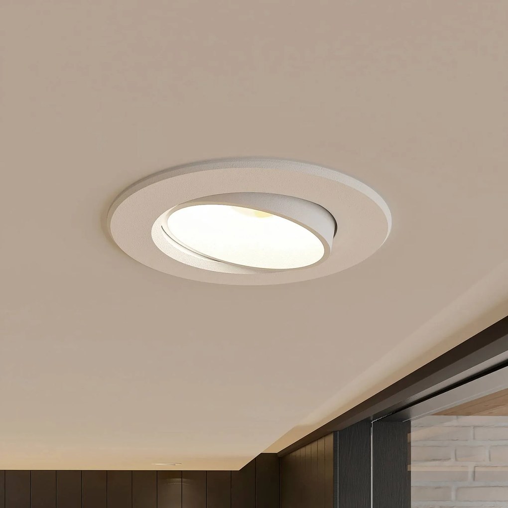 Prios Luce da incasso a LED Shimar, bianca, 9 W, 3000K, dimmerabile