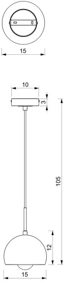Lampadario a sospensione con filo COOL 1xE27/60W/230V