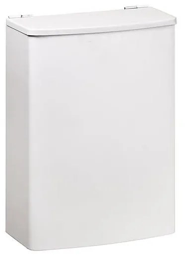 Cestino 19x26,5 cm acciaio inossidabile/bianco