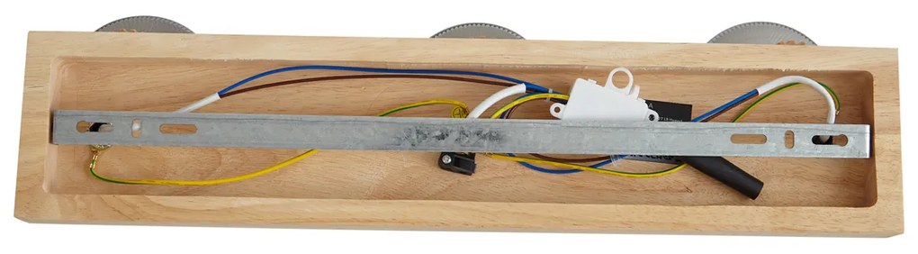 Faretto Smart in legno con vetro fumé 3 luci orientabile e inclinabile incl. WiFi G45 - Gracy