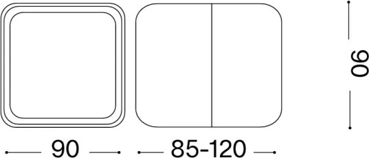 Ideal Lux - Applique da esterno OMEGA LED/7W/230V CRI 90 IP54 bianco