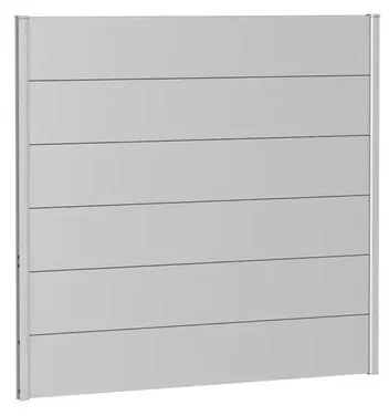 Frangivista in acciaio metallizzato alluminio BIOHORT L 145 x H 137 cm, spessore 44 mm