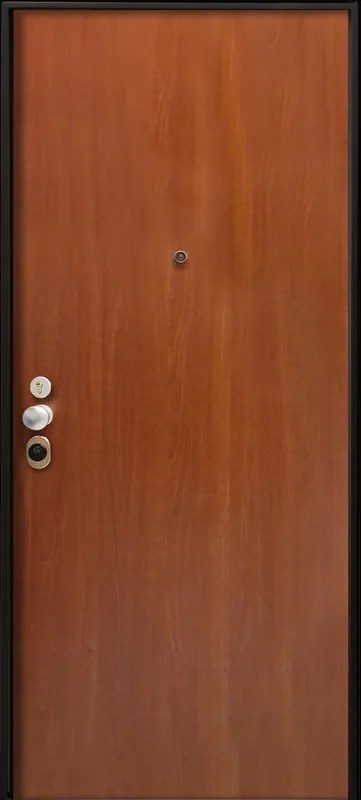 Porta blindata MASTER Halt L 90 x H 210 cm in melaminico noce/bianco, apertura spingere a sinistra, falso telaio incluso