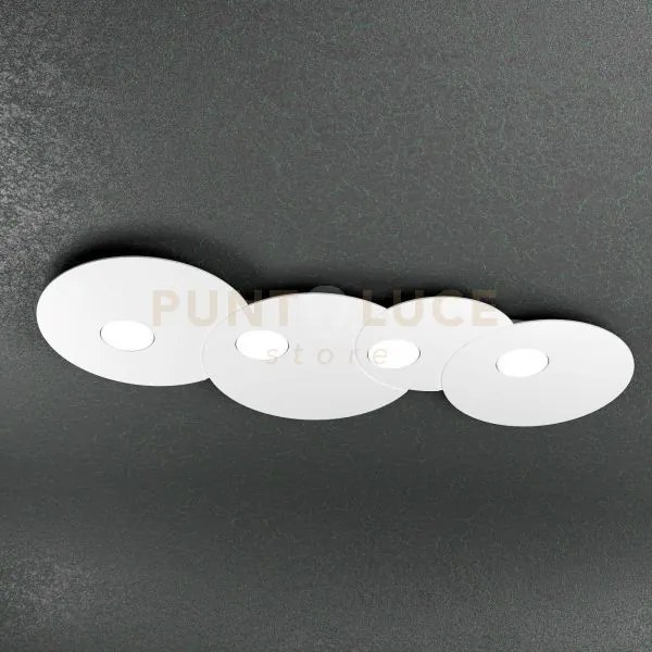 Cloud plafoniera 4 luci rettangolare bianco 1128-pl4 r-bi