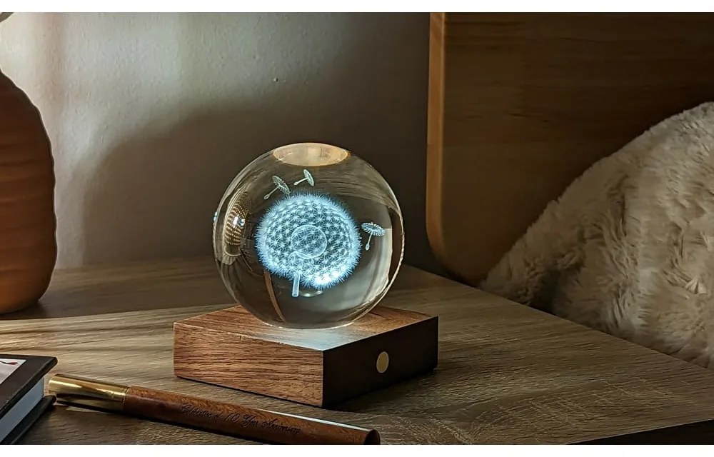 Decorazione luminosa marrone scuro con ricarica USB Amber – Gingko