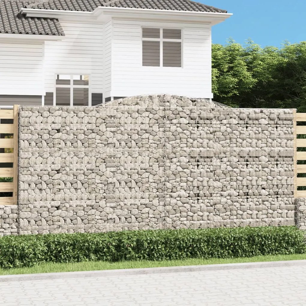 Cesto Gabbione Ad Arco 400x30x200/220 Cm Ferro Zincato /