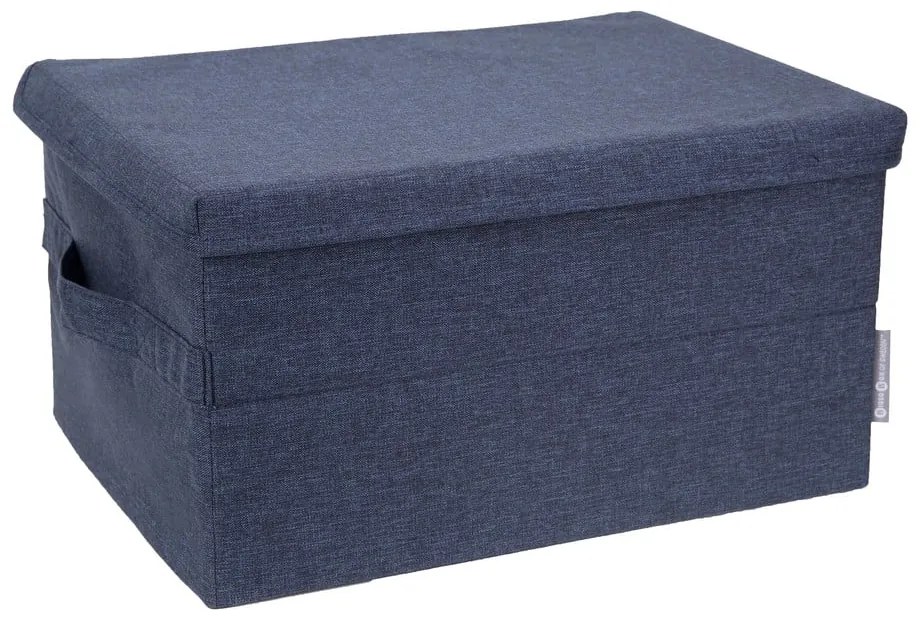 Scatola con coperchio blu in tessuto 40x30x22 cm Soft Storage – Bigso