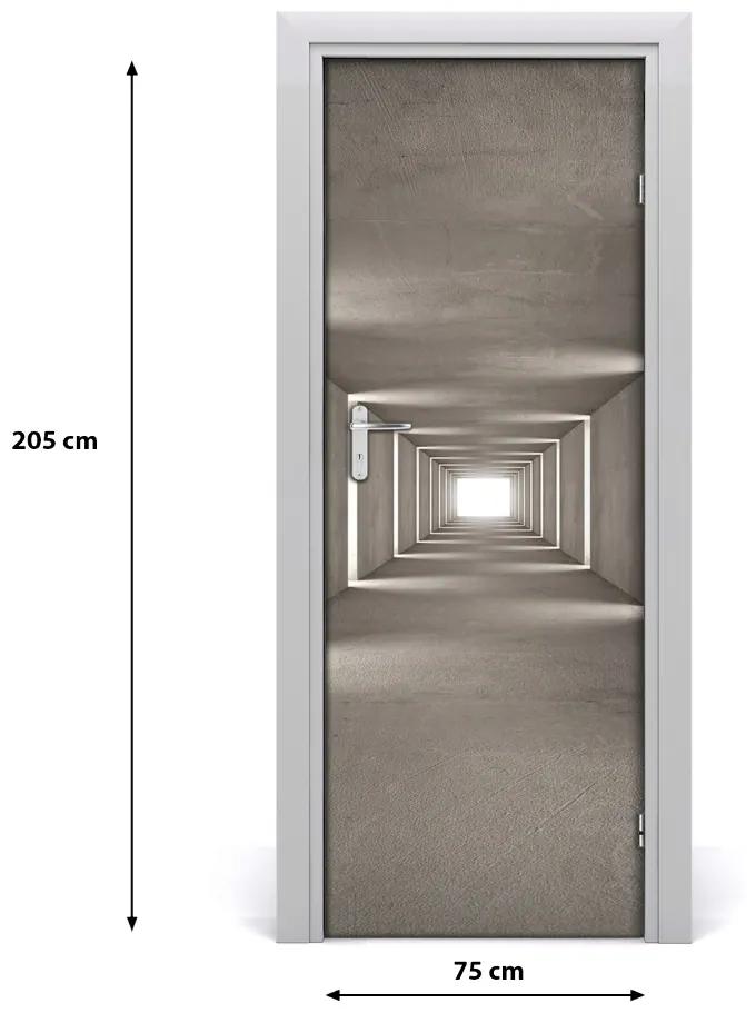 Adesivo per porta interna Tunnel di cemento 75x205 cm