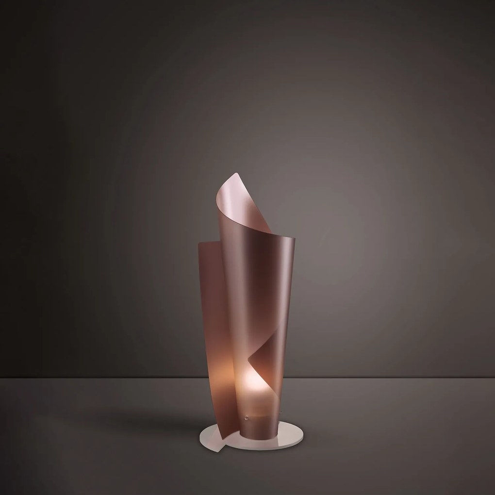 Lampada Da Scrivania-Ufficio Moderna Vela Polilux ® Rame E Metallo 1 Luce E27