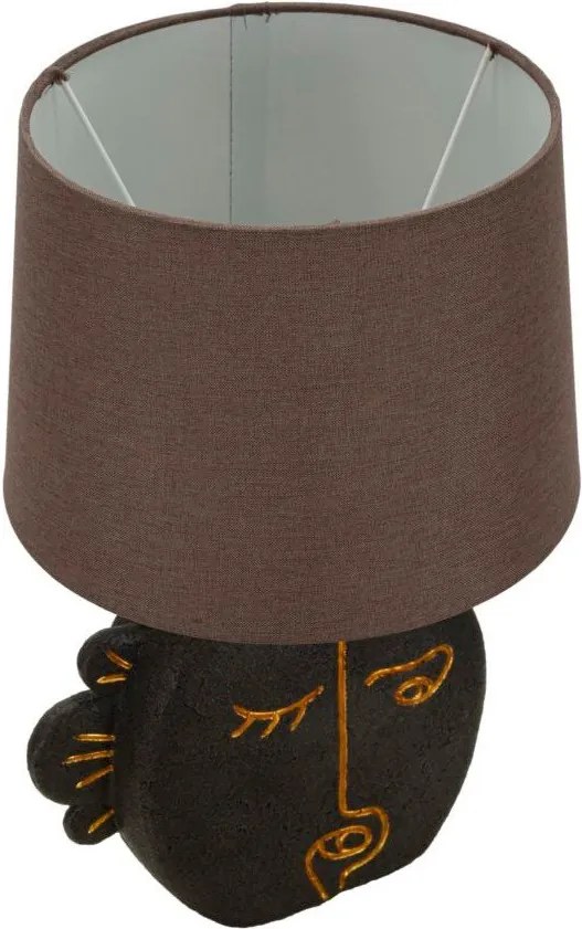 Lampada da tavolo marrone con paralume in tessuto (altezza totale 39,5 cm) Tribal – Mauro Ferretti