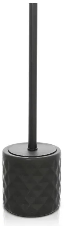 Scopino wc nero da appoggio in ceramica Cristal