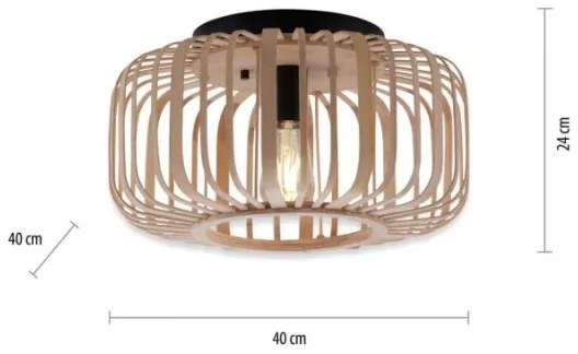 Leuchten Direkt 11412-79 - Lampadario a plafone RACOON 1xE27/40W/230V diametro 40 cm