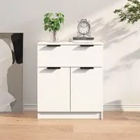 Credenza Bianca 60x30x70 cm in Legno Multistrato