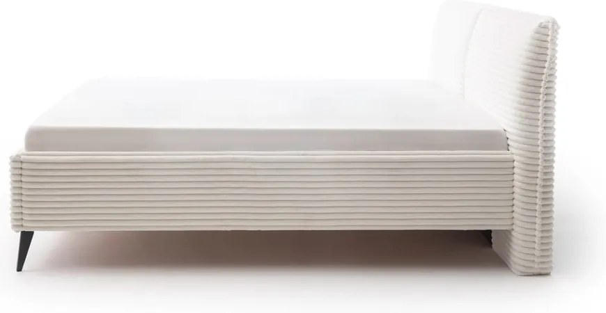 Letto matrimoniale imbottito beige rete non inclusa 160x200 cm Matera – Meise Möbel