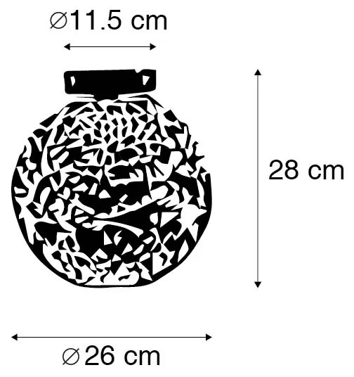 Plafoniera Art Déco oro - Maro