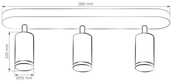 Faretto da bagno dimmerabile LED RGBW TURYN 3xGU10/6W/230V IP44 nero