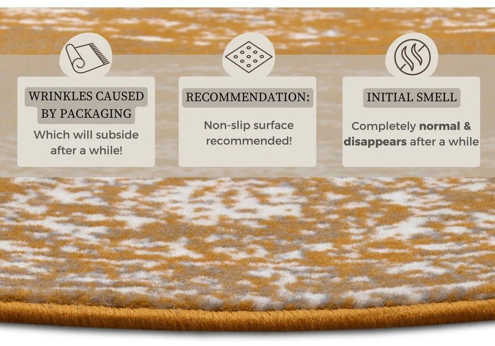 Tappeto rotondo giallo/arancio ø 160 cm Méridional - Hanse Home