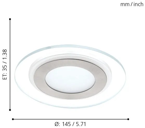 Eglo 95932 - Lampada LED da incasso PINEDA 1 LED/11W/230V