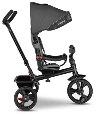 Lionelo - Triciclo per bambini HAARI grigio/nero